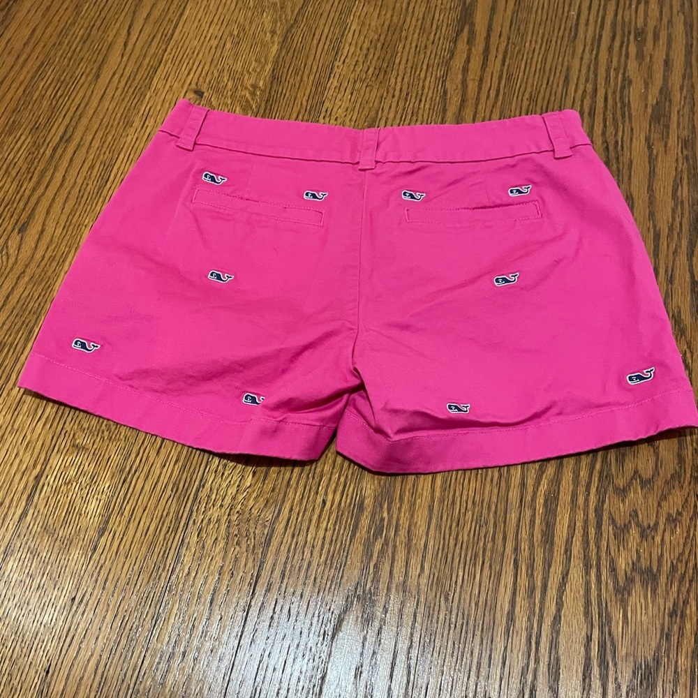 Vineyard Vines size 2 shorts. Never worn, pink with navy whales. - Picture 2 of 9